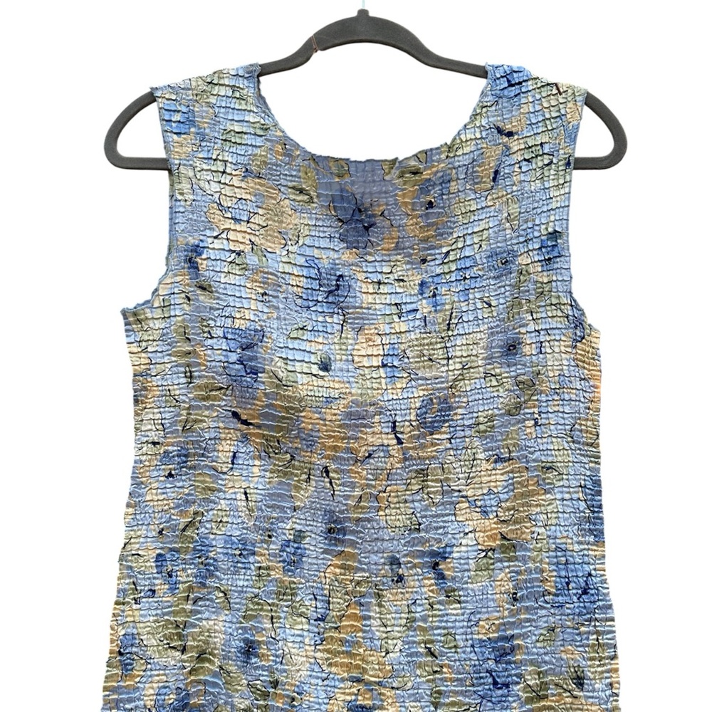 Casual Corner Annex Fairy Floral Micro-Pleat Top Women’s Petite Medium